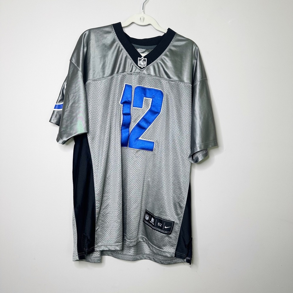 Nike Indianapolis Colts NFL Andrew Luck #12 Alternate Silver Jersey Size 52